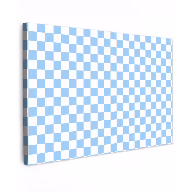 Canvas schilderij - Schaakbord - Klassiek - Blauw — 1
