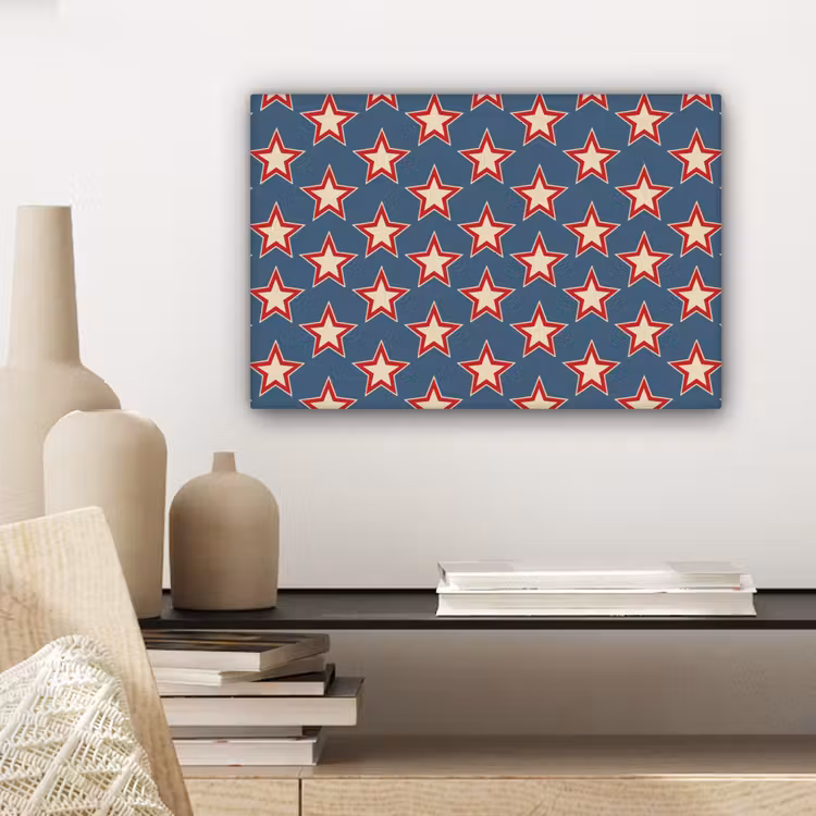 Canvas schilderij - Ster - Klassiek - Blauw — 5