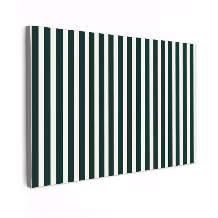 Canvas schilderij - Strepen - Klassiek - Groen — 1