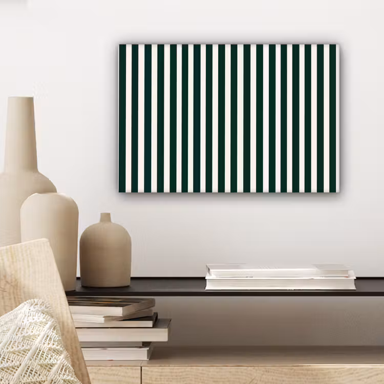 Canvas schilderij - Strepen - Klassiek - Groen — 5