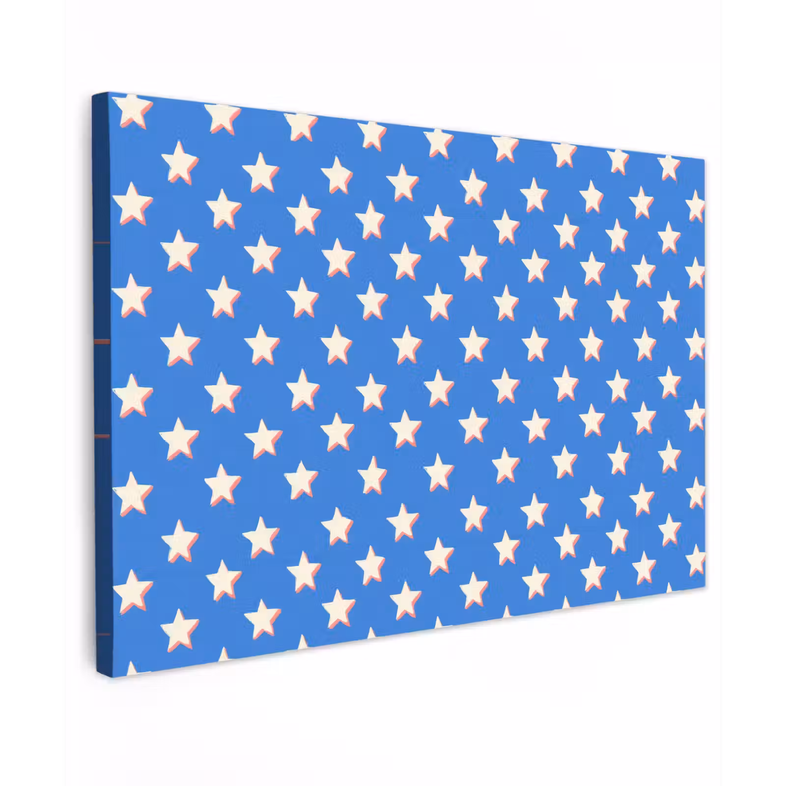 Canvas schilderij - Sterren - Patroon - Blauw — 1