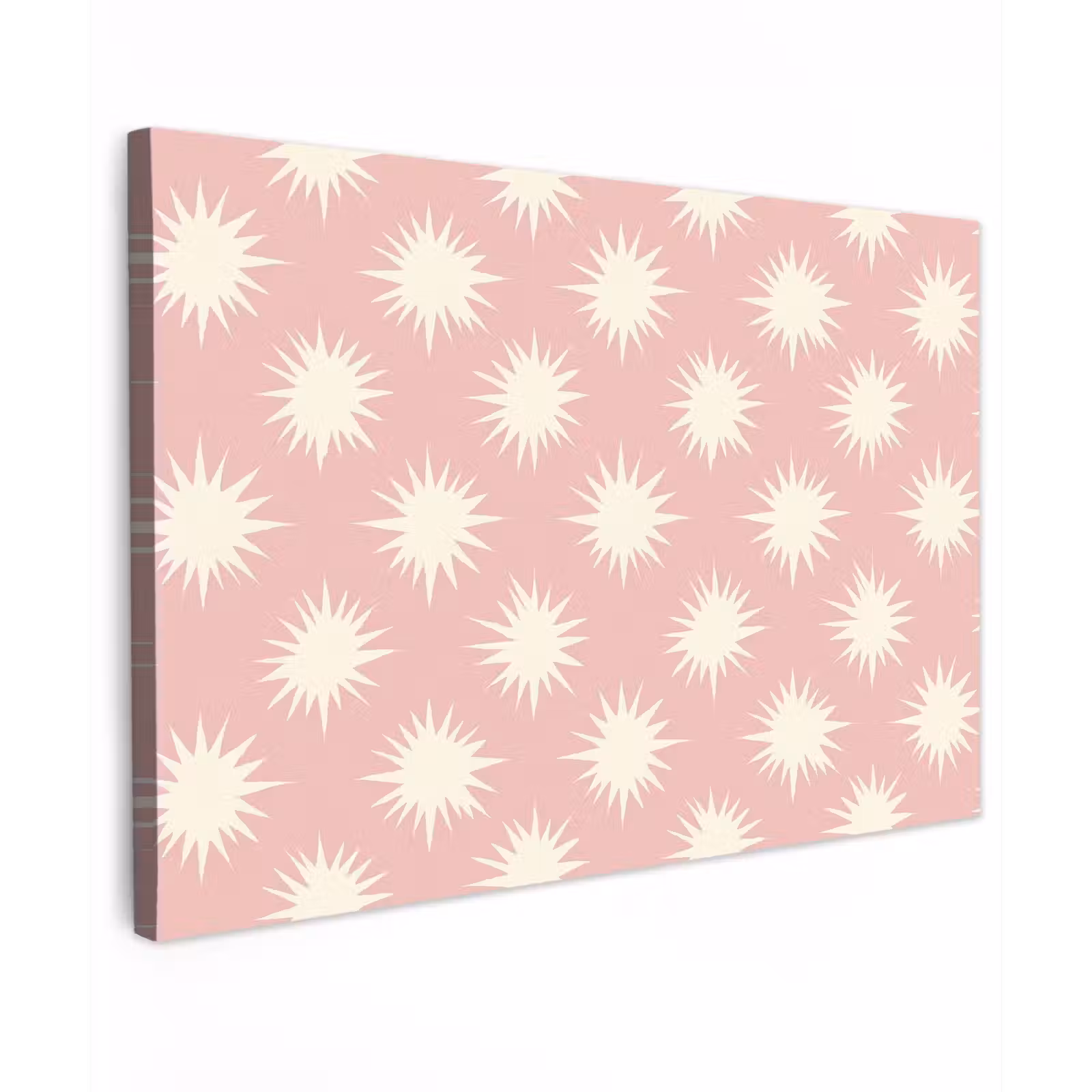 Canvas schilderij - Zonnen - Patroon - Roze — 1