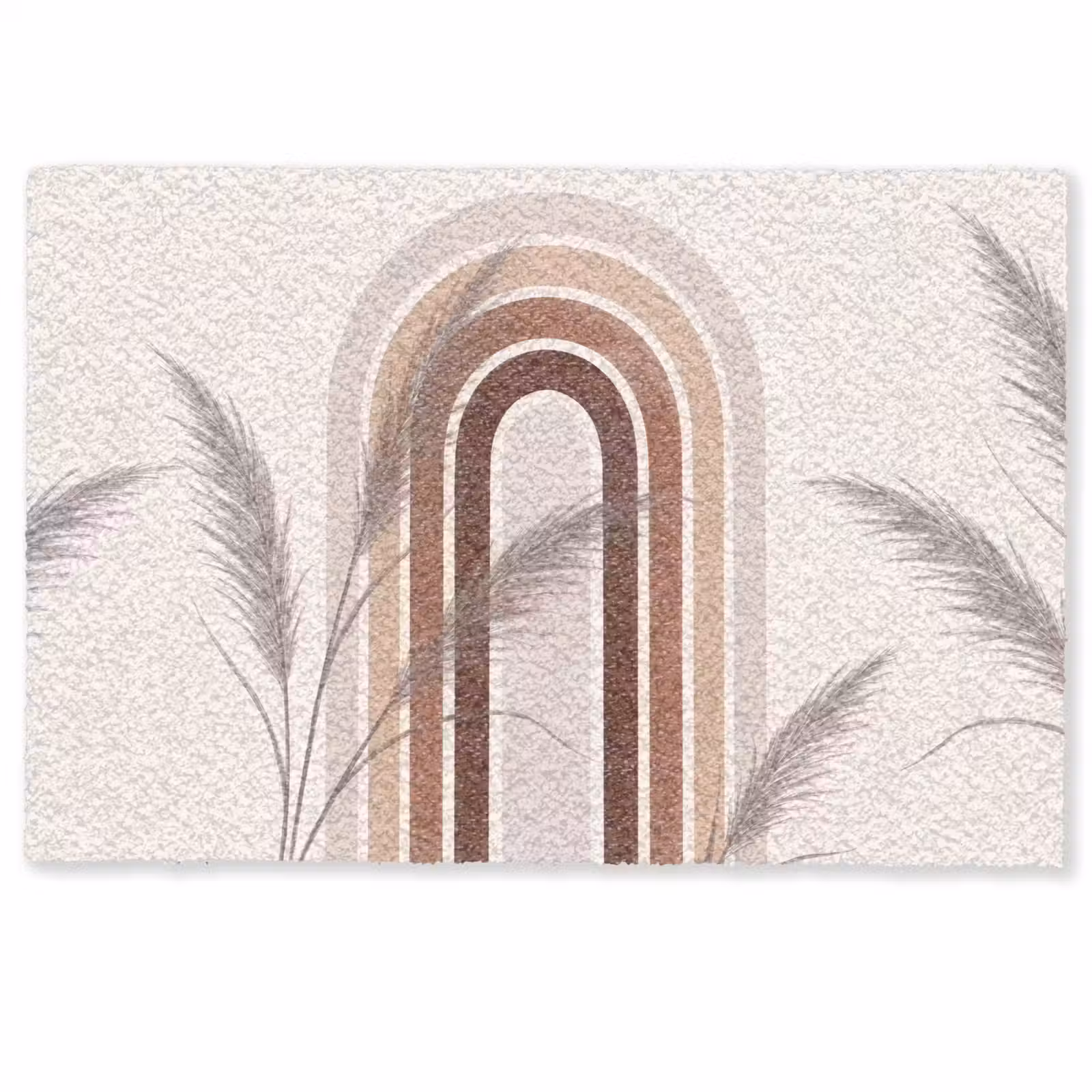 Deurmat - Abstract - Bogen - Plant - Boho - Beige — 1
