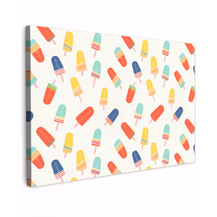 Canvas schilderij - IJsjes - Speels - Kleurrijk — 1