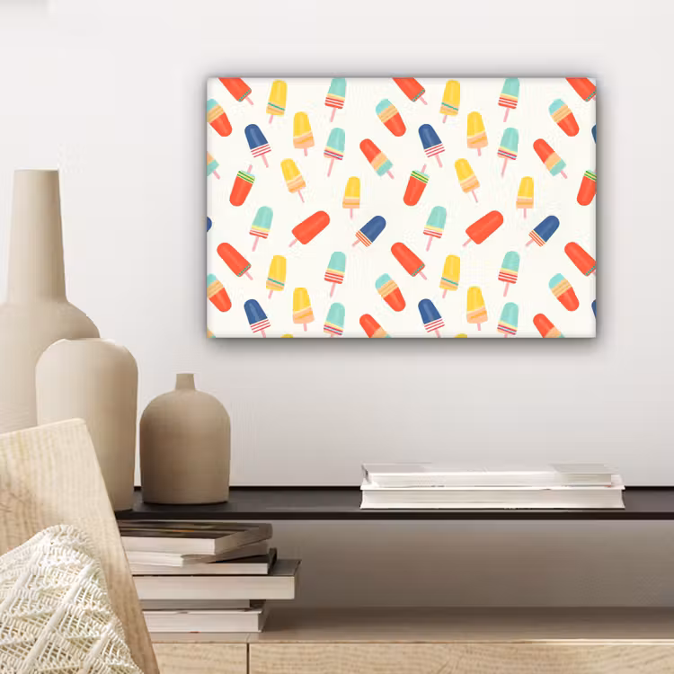 Canvas schilderij - IJsjes - Speels - Kleurrijk — 5