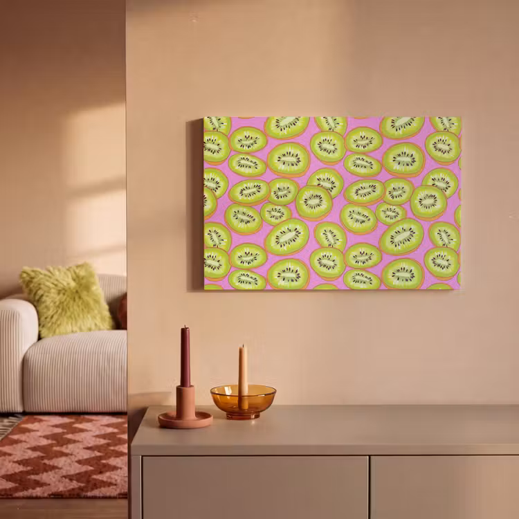 Canvas schilderij - Kiwi - Speels - Groen — 2