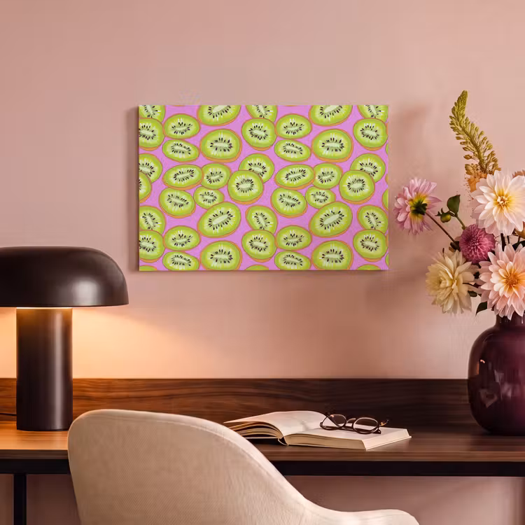 Canvas schilderij - Kiwi - Speels - Groen — 4