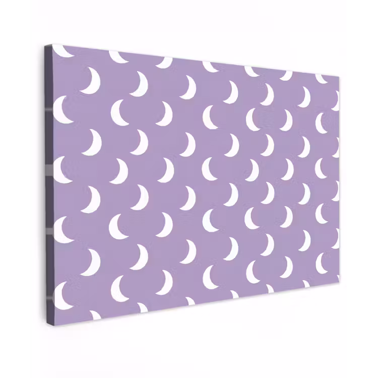 Canvas schilderij - Manen - Patroon - Paars — 1