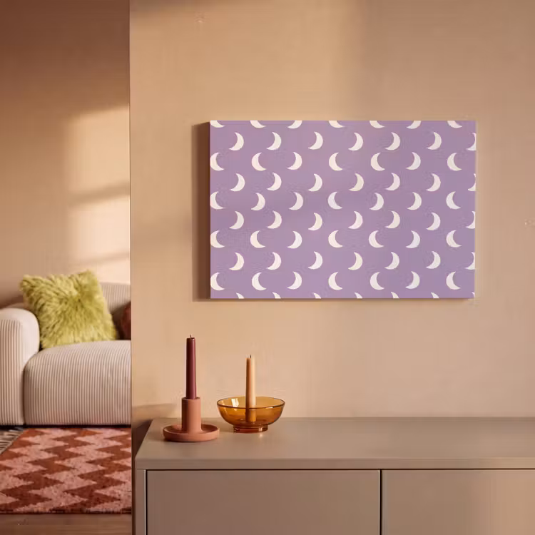 Canvas schilderij - Manen - Patroon - Paars — 2