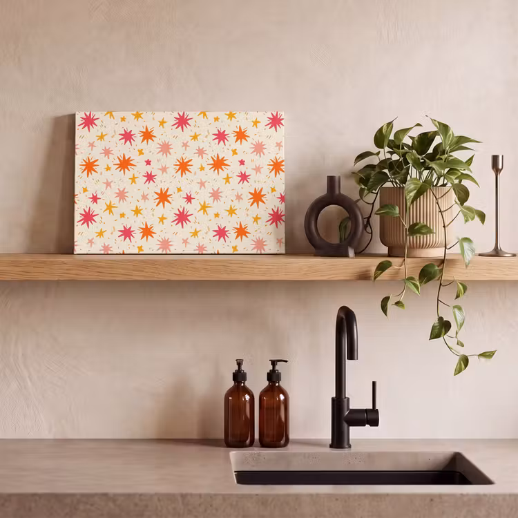 Canvas schilderij - Sterren - Speels - Kleurrijk — 3