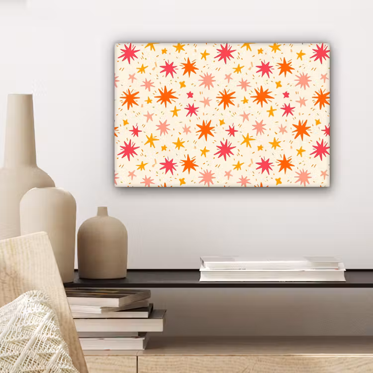 Canvas schilderij - Sterren - Speels - Kleurrijk — 5