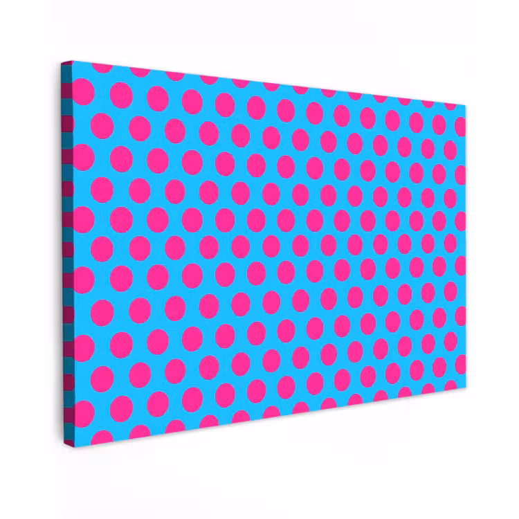 Canvas schilderij - Stippen - Klassiek - Roze — 1
