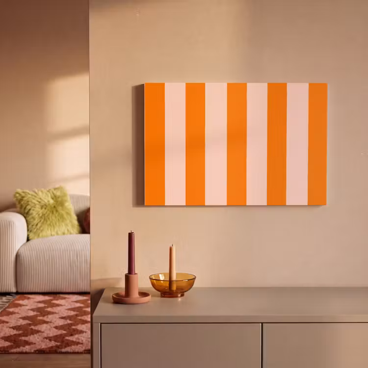 Canvas schilderij - Strepen - Modern - Oranje — 2