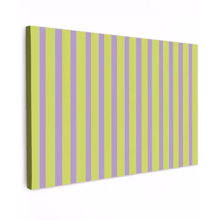 Canvas schilderij - Strepen - Patroon - Groen — 1