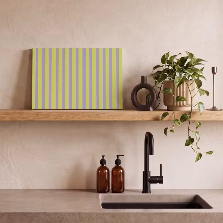 Canvas schilderij - Strepen - Patroon - Groen — 3