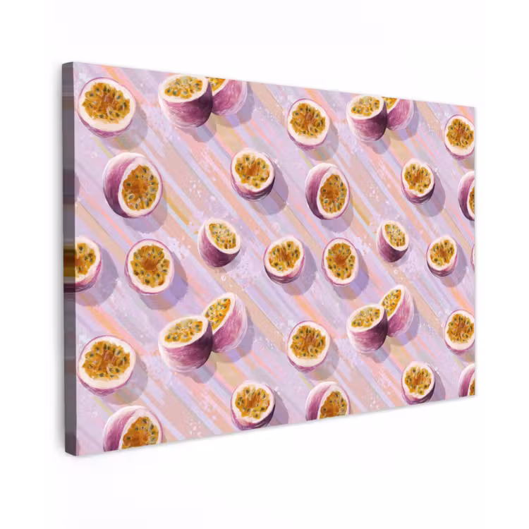 Canvas schilderij - Passievrucht - Tropisch - Paars — 1