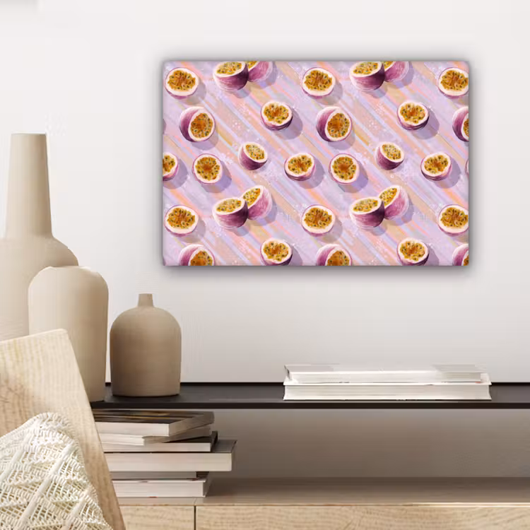 Canvas schilderij - Passievrucht - Tropisch - Paars — 5