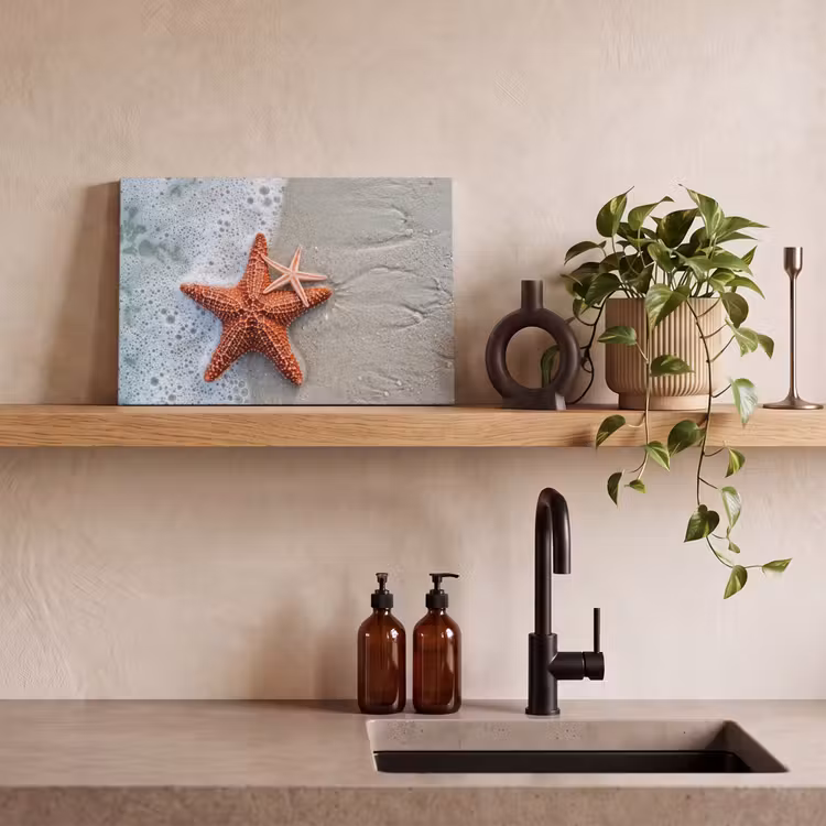 Canvas schilderij - Zeester - Strand - Zee — 3