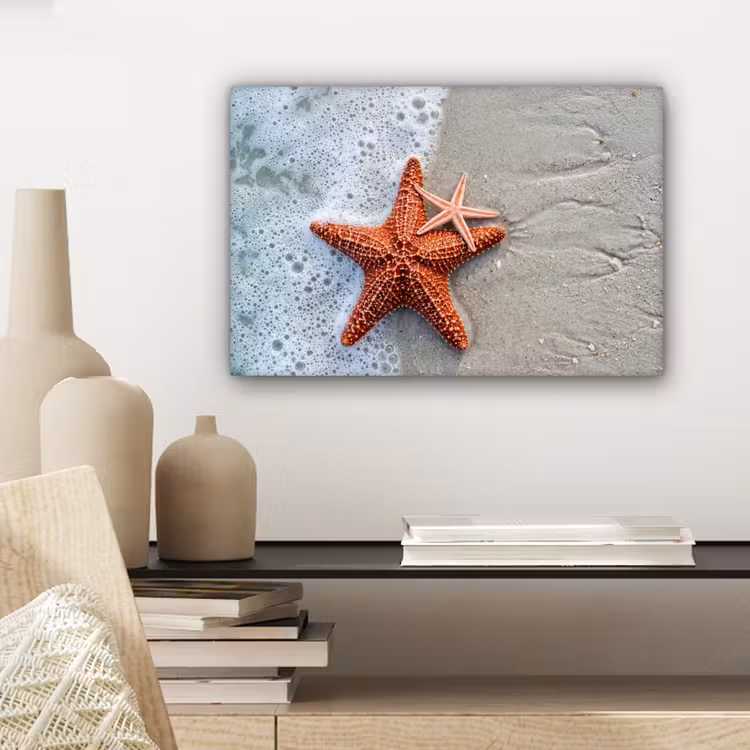 Canvas schilderij - Zeester - Strand - Zee — 5