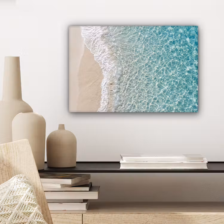 Canvas schilderij - Kust - Zand - Blauw — 5