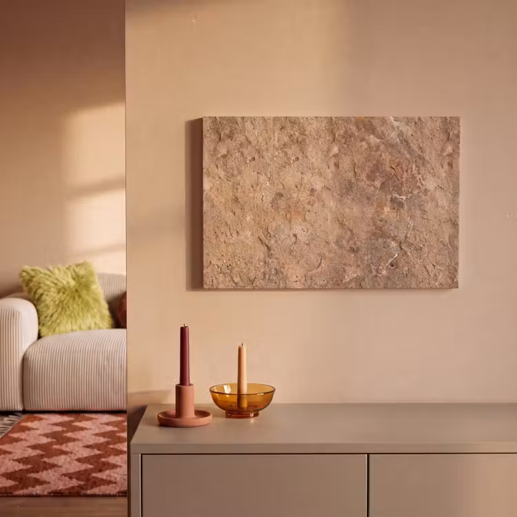 Canvas schilderij - Steen - Natuur - Textuur - Abstract - Bruin — 1