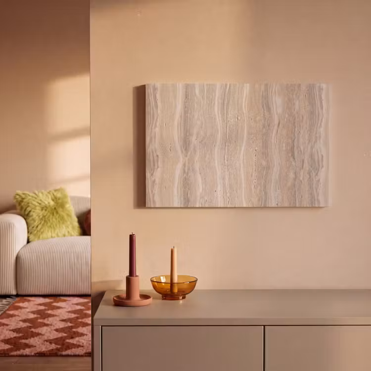 Canvas schilderij - Steen - Patroon - Textuur - Natuurlijk - Beige — 1