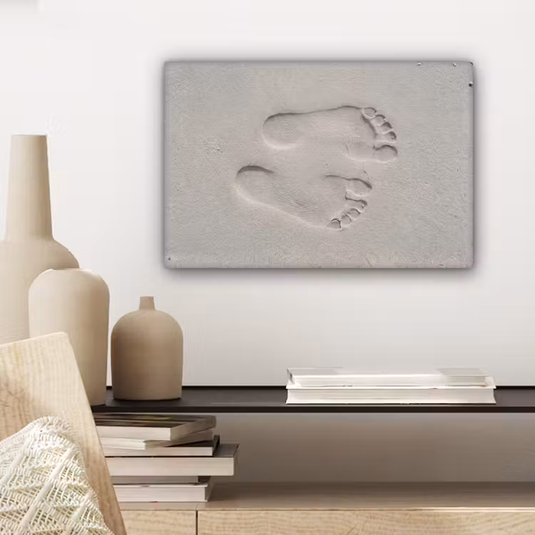 Canvas schilderij - Voeten - Afdrukken - Zand — 5