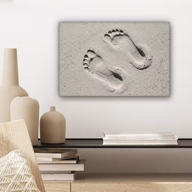 Canvas schilderij - Voeten - Zand - Zee — 5