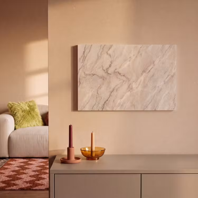 Canvas schilderij - Marmer - Patroon - Abstract - Modern - Beige — 1