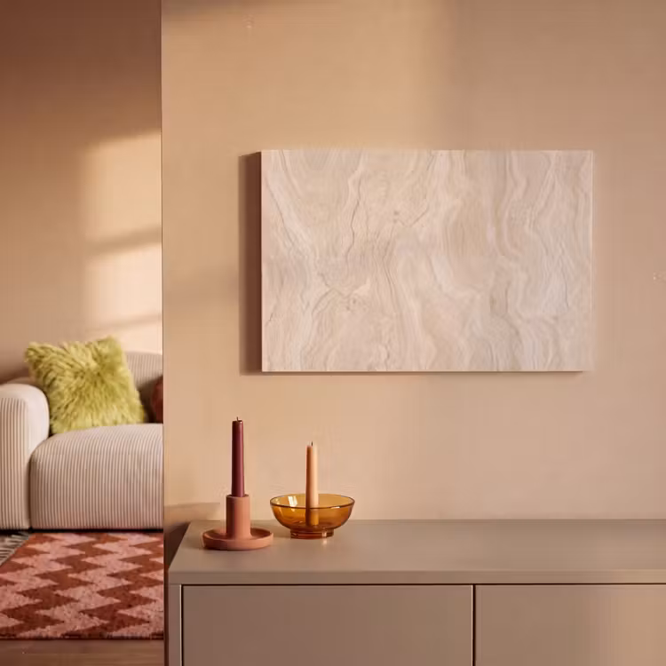 Canvas schilderij - Marmer - Patroon - Beige - Steen - Abstract — 1