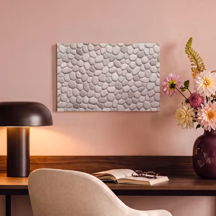 Canvas schilderij - Steen - Kiezel - Natuur - Minimalistisch - Beige — 3