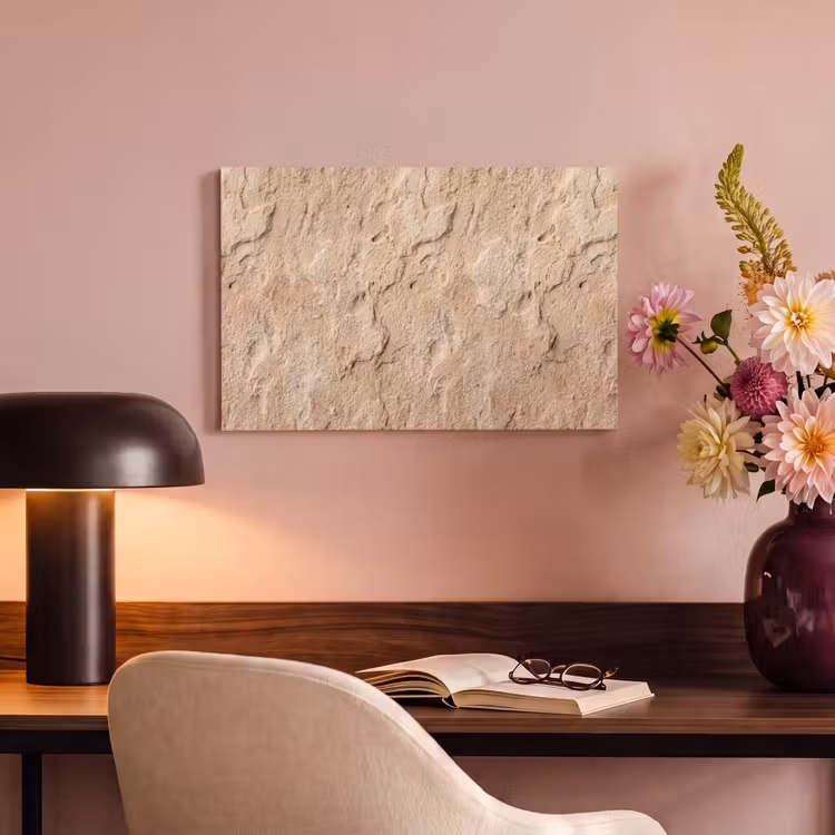 Canvas schilderij - Textuur - Steen - Natuur - Beige — 3