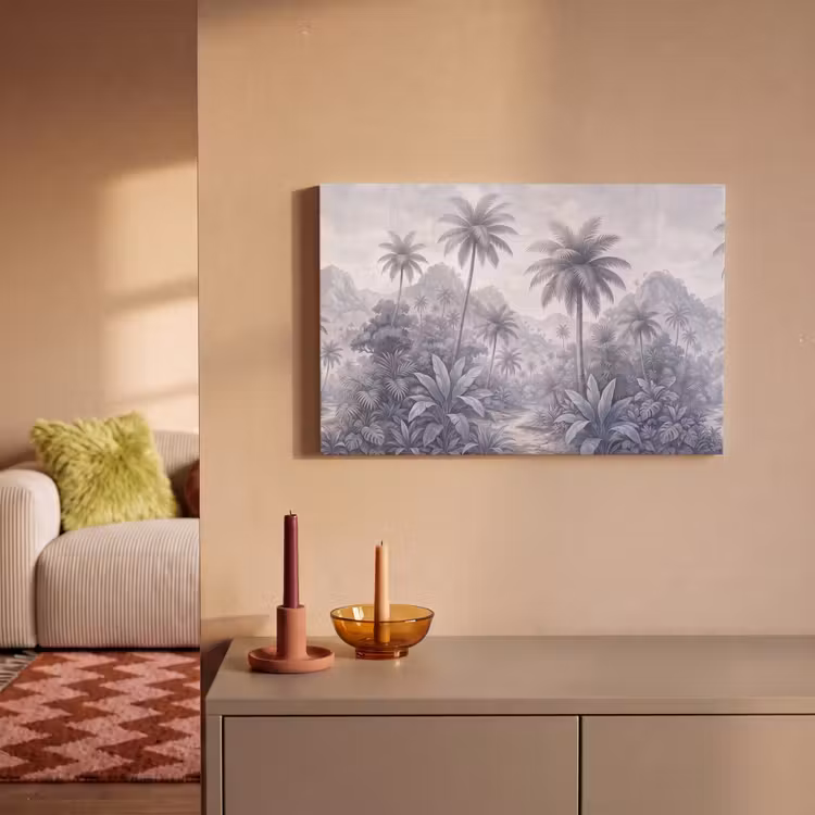 Canvas schilderij - Natuur - Boom - Tropisch - Landschap - Blauw — 1