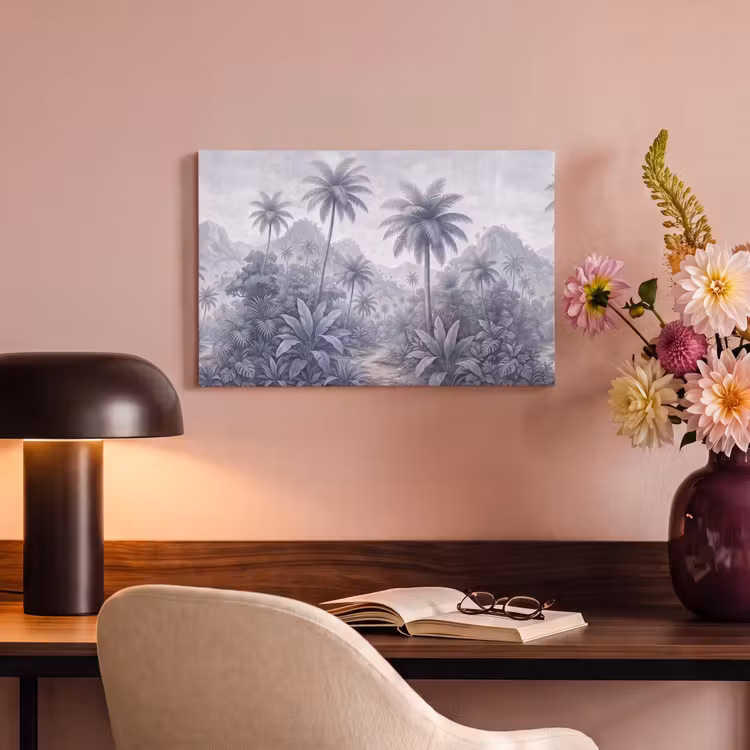 Canvas schilderij - Natuur - Boom - Tropisch - Landschap - Blauw — 3