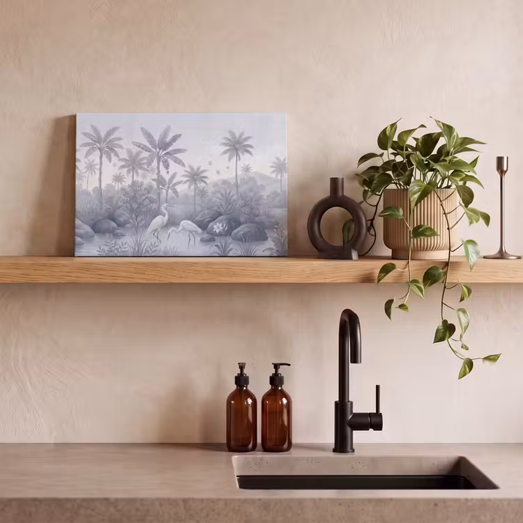 Canvas schilderij - Vogel - Water - Tropisch - Natuur - Blauw — 2