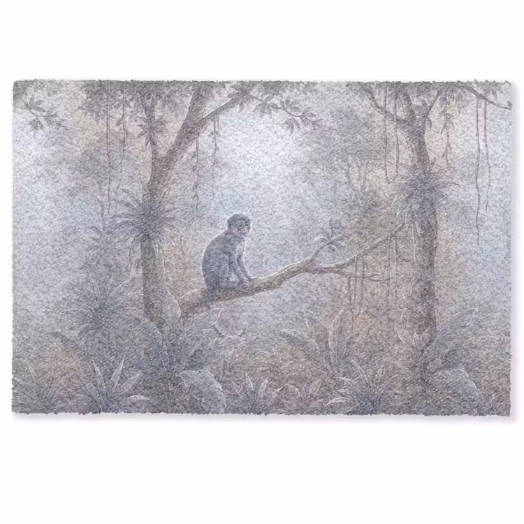 Deurmat - Aap - Boom - Jungle - Natuur - Grijs — 1