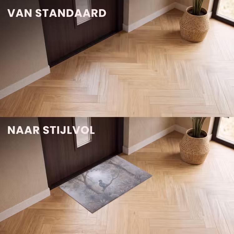 Deurmat - Aap - Boom - Jungle - Natuur - Grijs — 3
