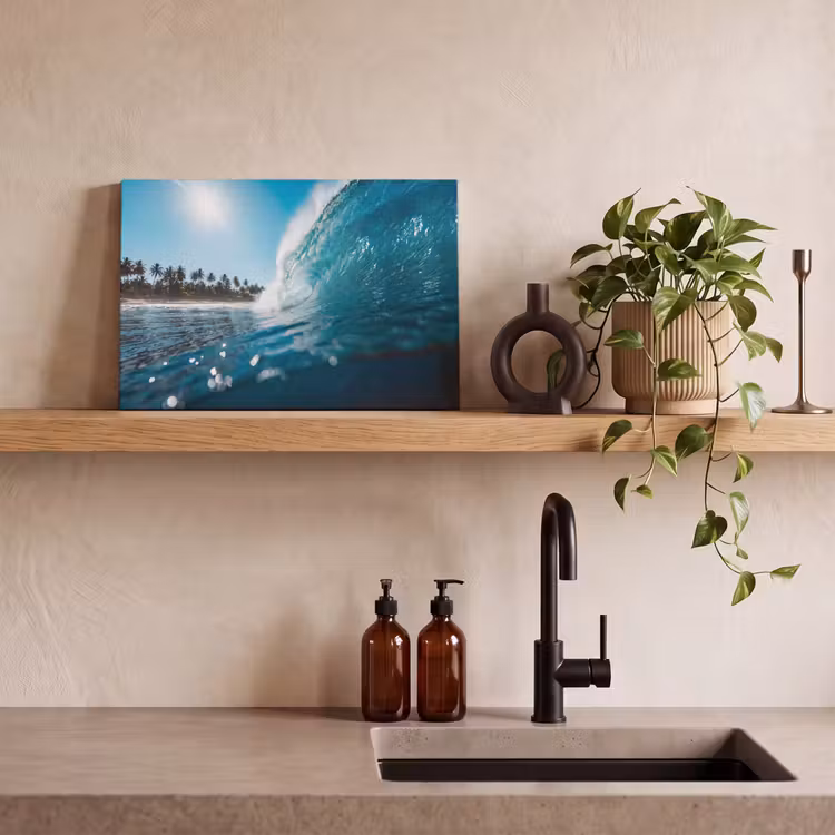 Canvas schilderij - Oceaan - Golf - Strand - Natuur - Blauw — 2