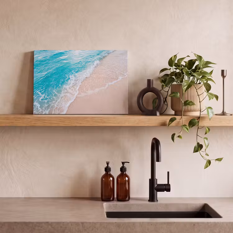Canvas schilderij - Strand - Zee - Golf - Natuur - Blauw — 2