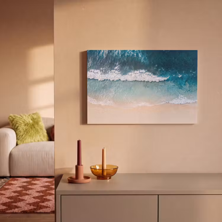 Canvas schilderij - Strand - Zee - Golven - Natuur - Blauw — 1