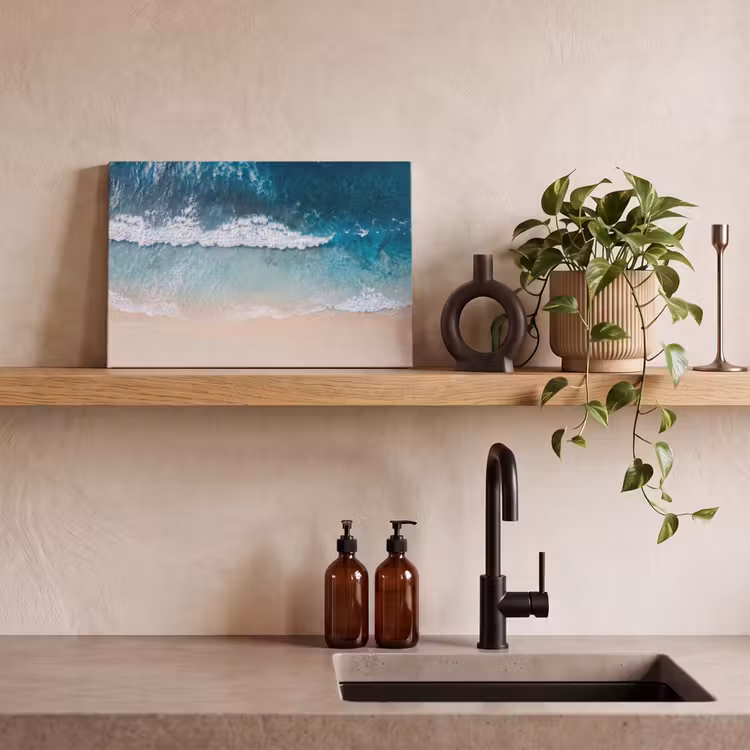 Canvas schilderij - Strand - Zee - Golven - Natuur - Blauw — 2