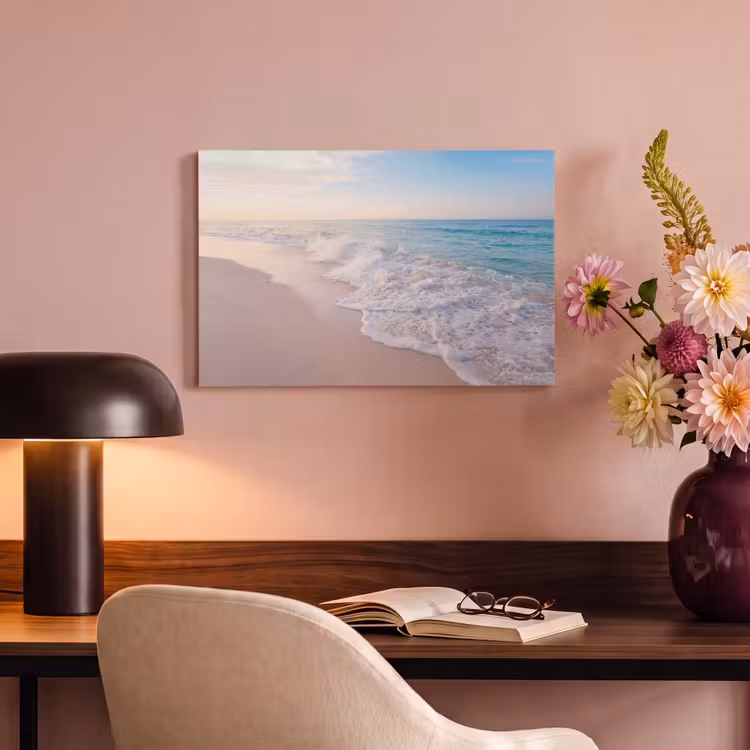 Canvas schilderij - Zee - Golven - Strand - Natuur - Wit — 3