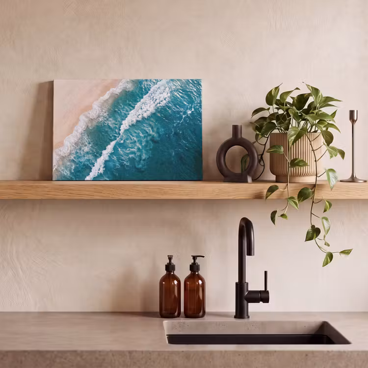 Canvas schilderij - Zee - Strand - Golven - Natuur - Blauw — 2