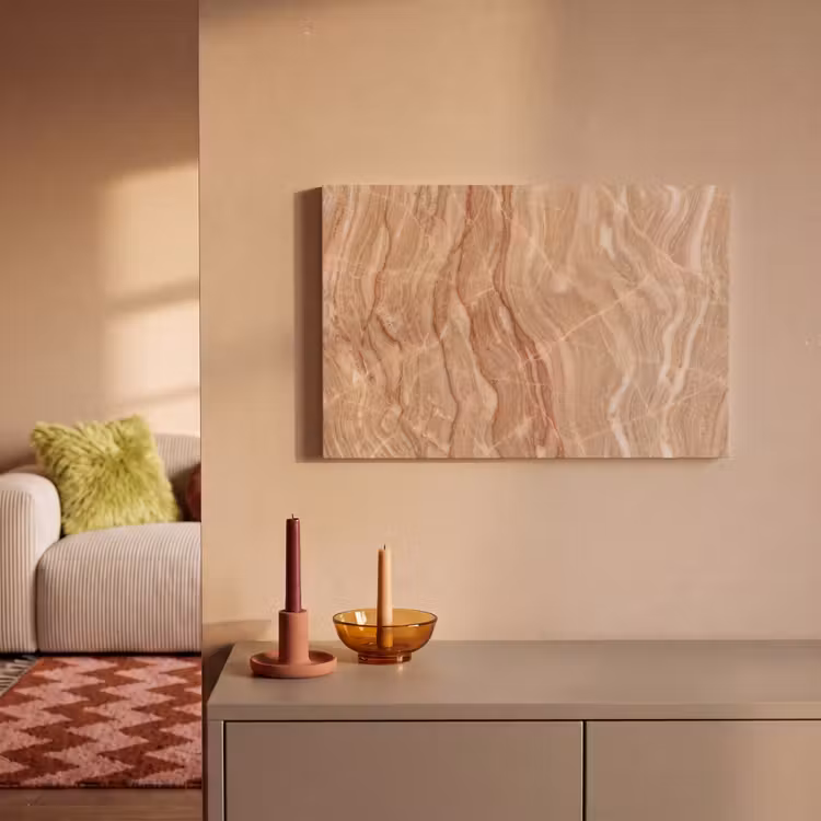 Canvas schilderij - Marmer - Ader - Natuur - Abstract - Beige — 1