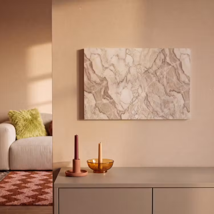 Canvas schilderij - Marmer - Aderen - Textuur - Beige - Modern — 1