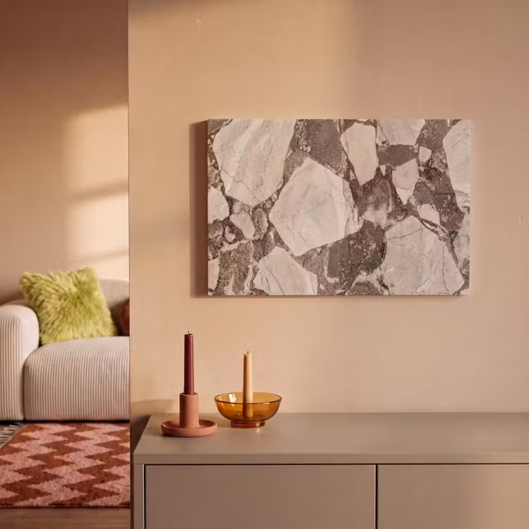 Canvas schilderij - Textuur - Marmer - Abstract - Beige - Bruin — 1