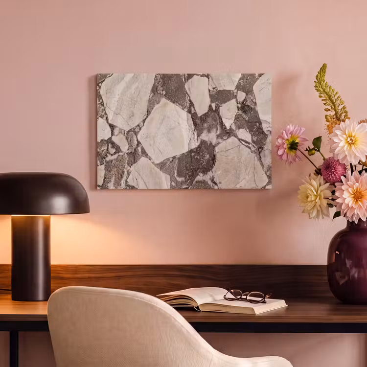 Canvas schilderij - Textuur - Marmer - Abstract - Beige - Bruin — 3