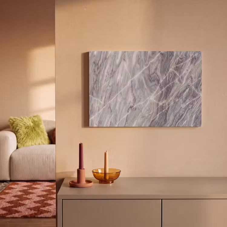 Canvas schilderij - Marmer - Ader - Patroon - Abstract - Grijs — 1