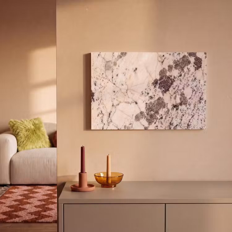Canvas schilderij - Natuursteen - Patroon - Abstract - Beige - Grijs — 1