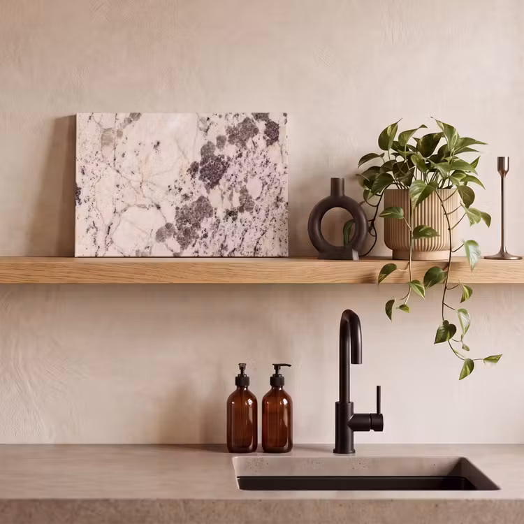 Canvas schilderij - Natuursteen - Patroon - Abstract - Beige - Grijs — 2